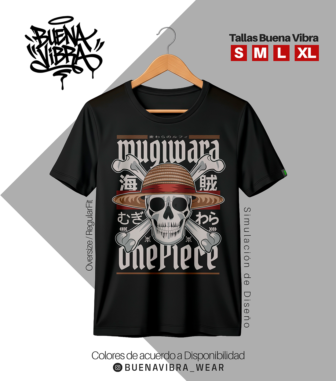 MUGIWARA ☠️🏴☠️, Regular Fit Aceituna