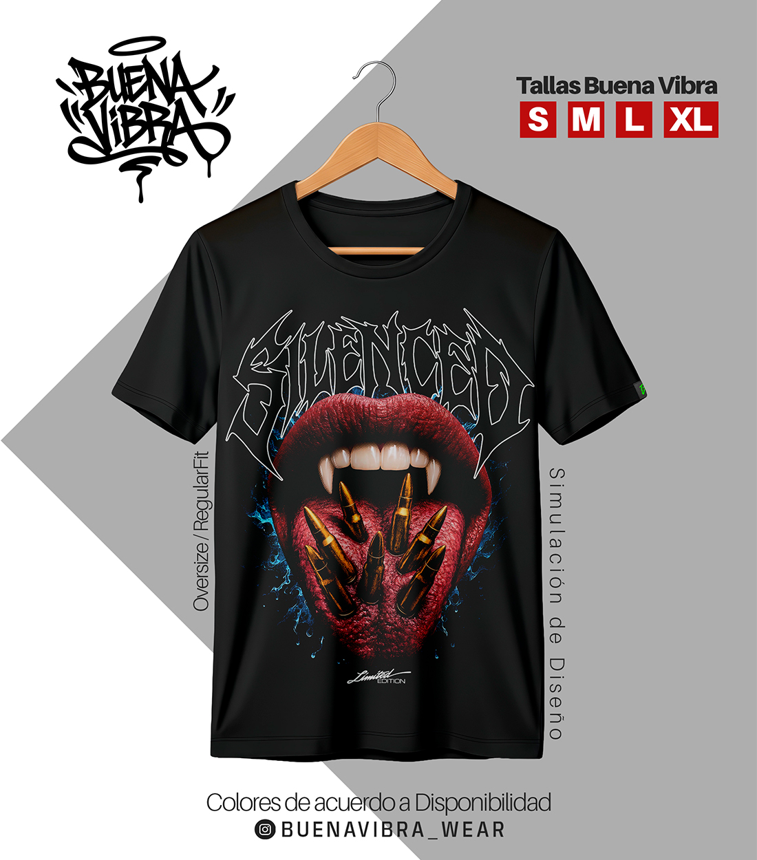 SILENCED 🩸🦇, Regular Fit Aceituna