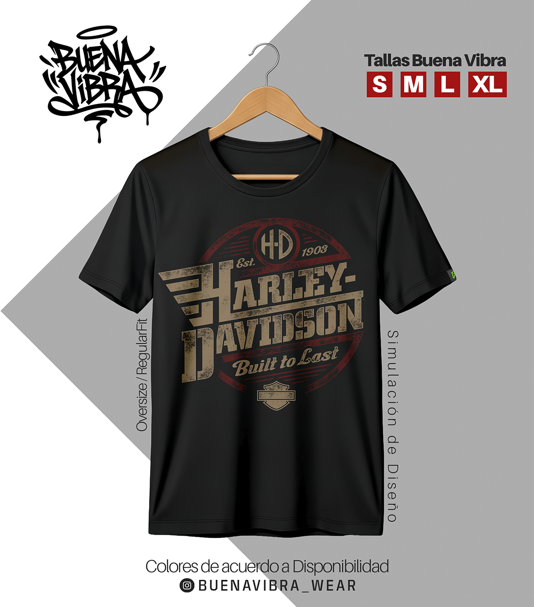 🏍️ HARLEY LEGACY, Oversize Negro