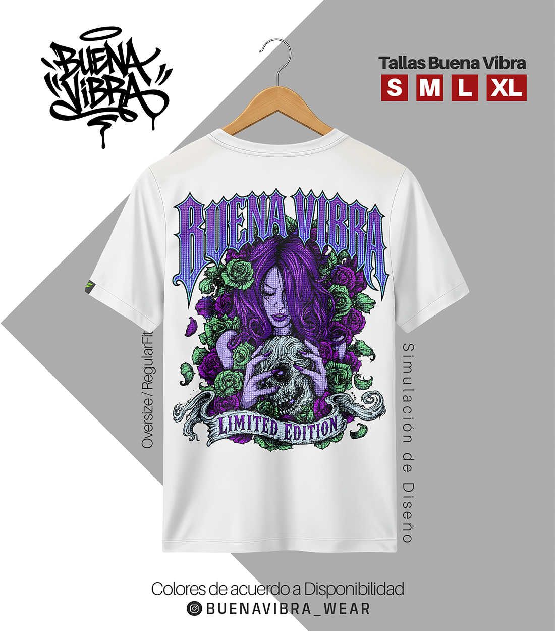 💜 DARK ROSES — LIMITED EDITION, Oversize Negro