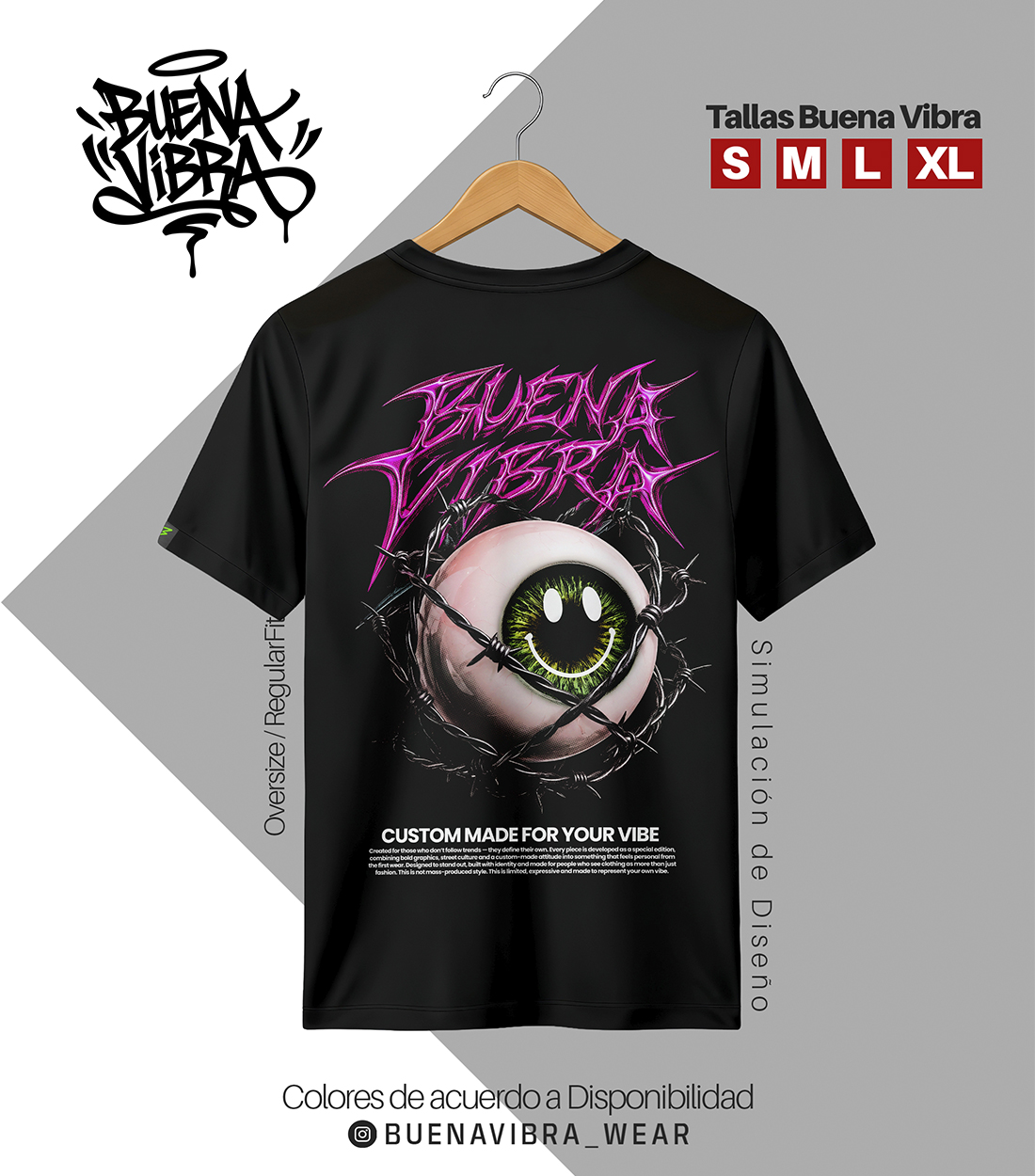 👁️ SMILE EYE, Regular Fit Aceituna