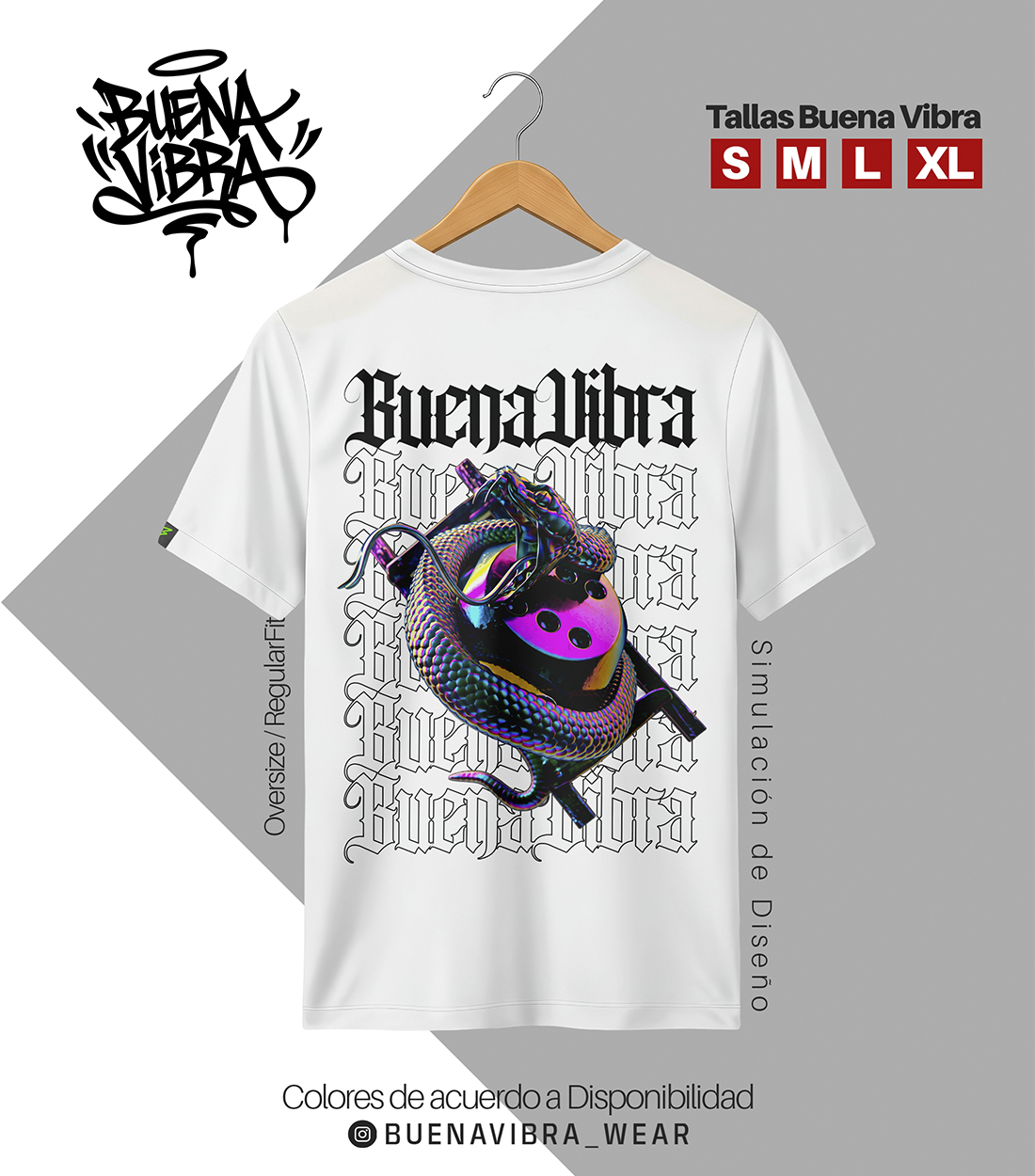 🐍 VENOM VIBRA, Oversize Negro
